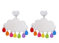 Øreringe -  store hængeøreringe "Jeg vil male dagen alle farver"